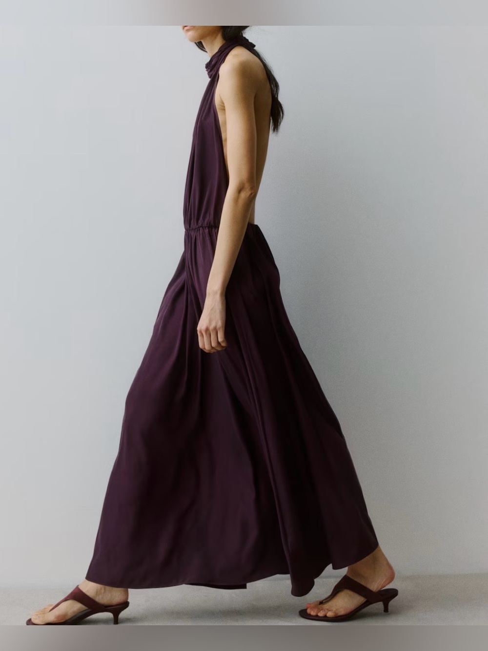 LONG HALTERNECK DRESS - Picture 2 of 5